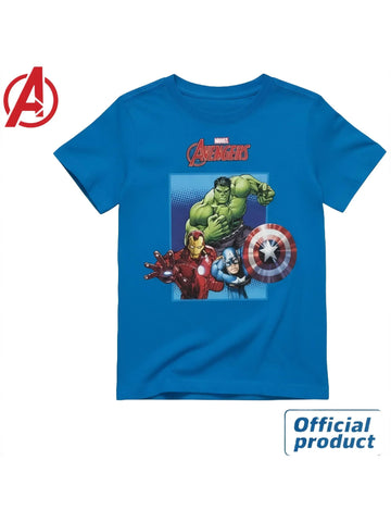AVENGERS - Maglietta Ufficiale 100% Cotone per Bambini T-Shirt Abbigliamento Maglia Ragazzi HULK