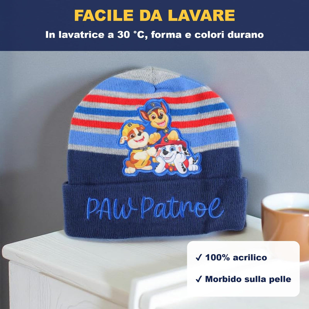 Cappello Invernale Paw Patrol Bambini Ragazzi Berretto Caldo Taglia Unica 6