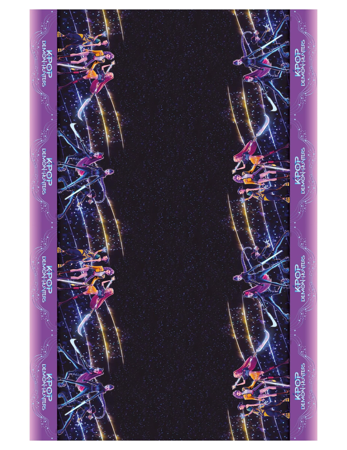 K-Pop Demon Hunters - Tovaglia in plastica, 120 x 180 cm, riutilizzabile, per feste di compleanno e 