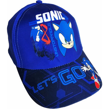 Cappello con Visiera da Ragazzo/Bambino Berretto da Baseball Regolabile ILS I LOVE SHOPPING Sonic Azzurro