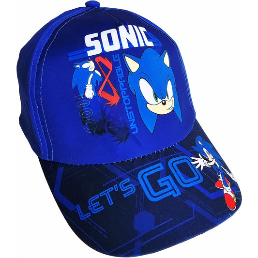 Cappello con Visiera da Ragazzo/Bambino Berretto da Baseball Regolabile  Sonic Azzurro