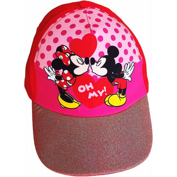 Cappello con Visiera da Ragazzo/Bambino Berretto da Baseball Regolabile MINNIE MOUSE Rosso ILS I LOVE SHOPPING