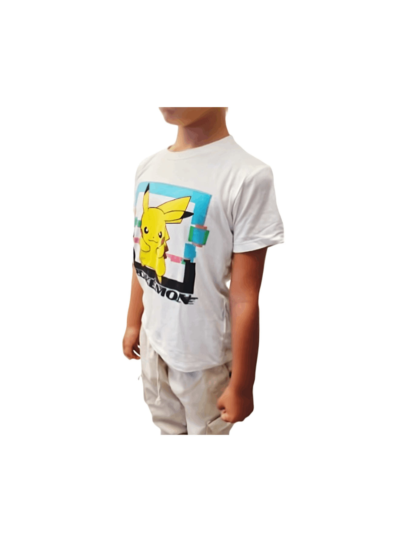 POKEMON - Maglietta Ufficiale 100% Cotone per Bambini T-Shirt Abbigliamento Maglia Ragazzi - Pikachu