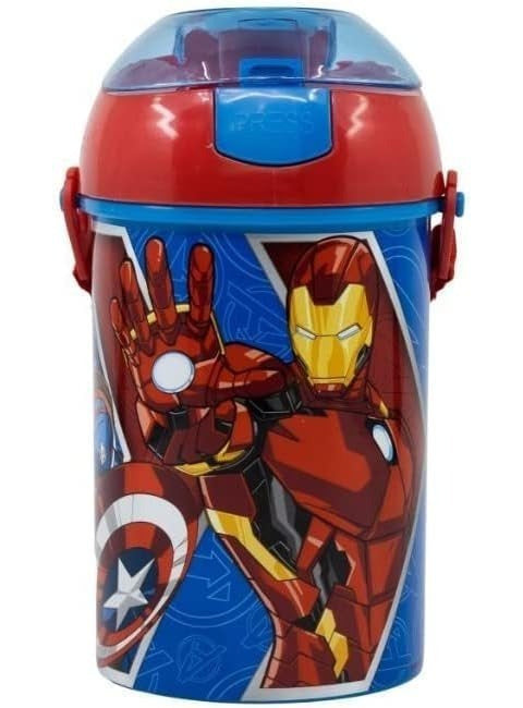 AVENGERS - Borraccia Pop UP 450 ml con Tracolla e chiusura Tappo per Bambini Scuola Supereroi - HULK