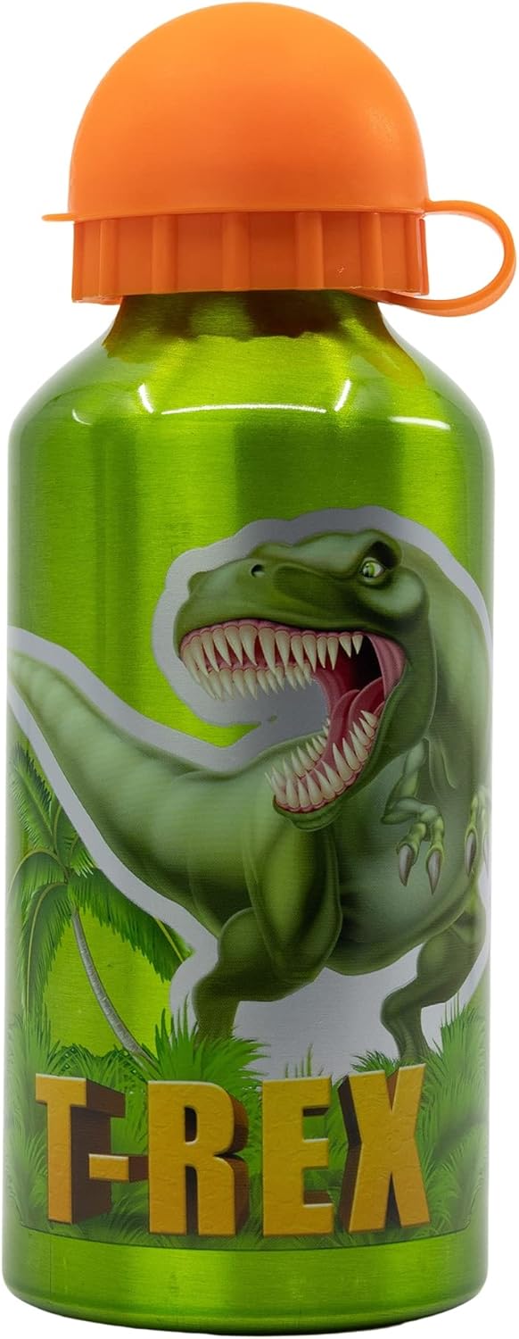 DINOSAURI - Borraccia ufficiale Scuola Bottiglia Sport in lega di Alluminio per Bambini e Ragazzi 400ml con beccuccio re