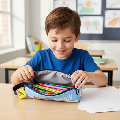 Portapenne Astuccio Doppio scomparto Borsellino Scuola e Asilo per Bambini 22x9x8cm