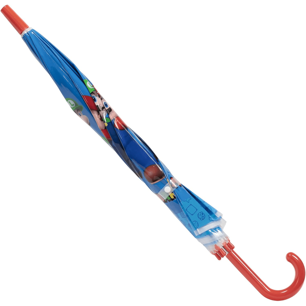 SUPERMARIO - Ombrello da Pioggia Trasparente e Multicolore unisex a campana per bambini SUPER MARIO
