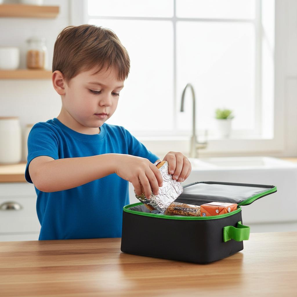 Borsa Termica Rettangolare Impermeabile Porta Pranzo per Bambini con manico - Gadget Scuola