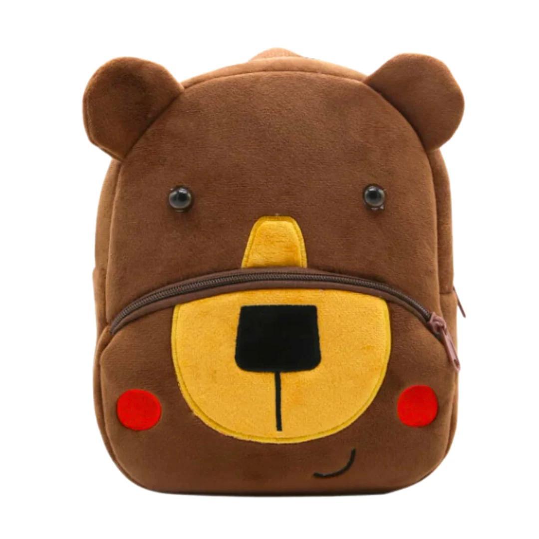 Zainetto Asilo Bambini, Zainetto Bimbo 1-3 Anni Nido Preschool Peluche 3D Animaletti Borsa Zaino Bambino Bambina Morbido