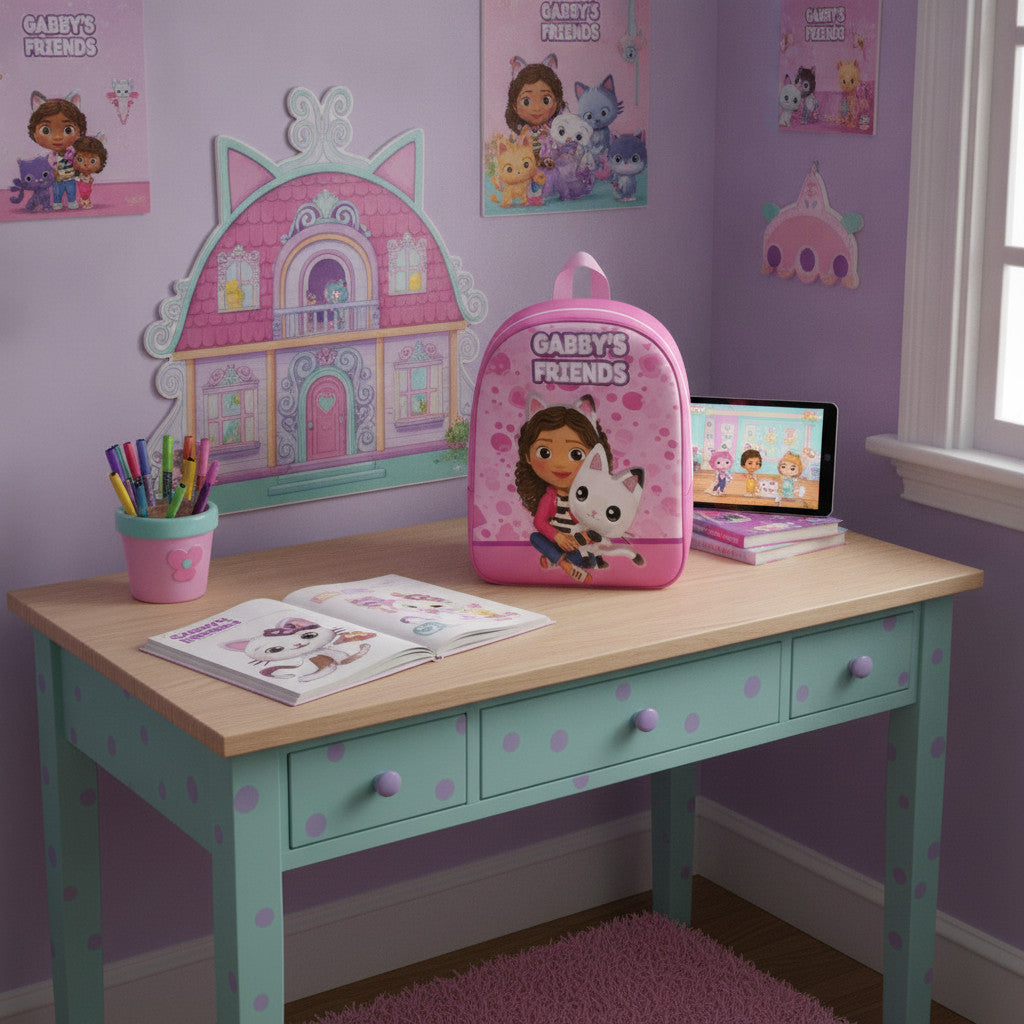 Zaino 3D per bambini Zainetto Asilo Infanzia per la Scuola e tempo libero con chiusura lampo GABBY