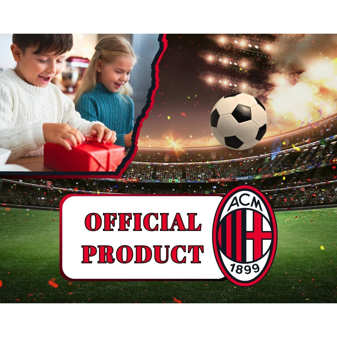 MILAN - Porta Merenda Gadget Bambino Uomo, Accessori per Scuola, Set Ufficiale Regalo – Porta Pranzo + Tazza Grande 360m