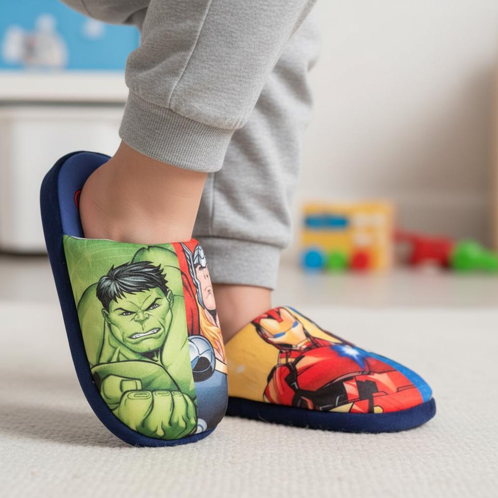 AVENGERS - Ciabatte Pantofole per Bambini e Ragazzi Morbide e Calde HULK