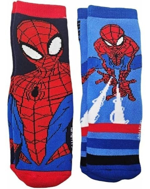 2 Paia Calzini Antiscivolo Bambini Spiderman