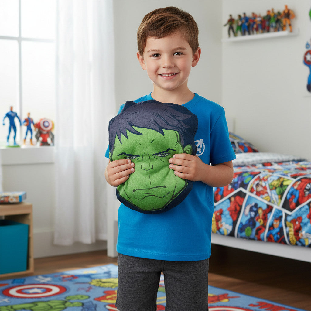 Cuscino 3D Shaped Sagomato Bambini in Poliestere con la Forma sagoma personaggio HULK