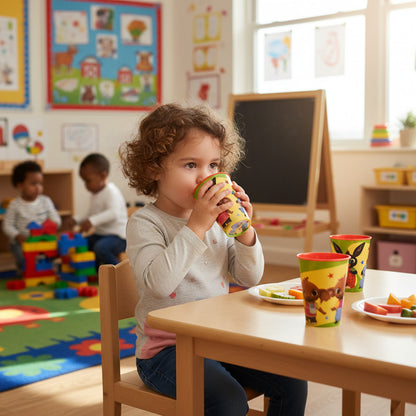 Set 2 Bicchieri per Bambini 260 ml in plastica Regalo per Ragazzi