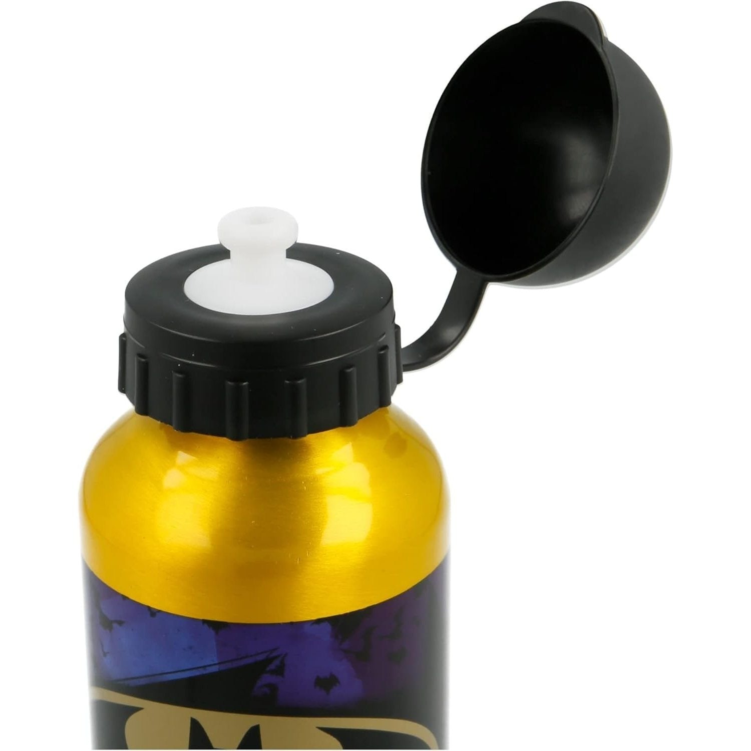 Borraccia Ufficiale Scuola Bottiglia Sport Batman in Lega di Alluminio per Bambini e Ragazzi 400ml con Beccuccio Retraibile