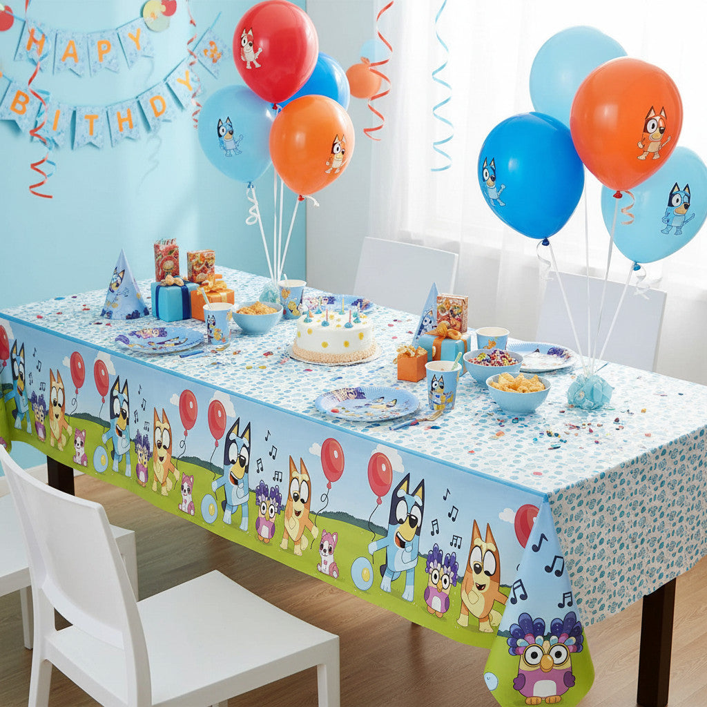 Tovaglia decorazione per compleanno dei bambini e feste a tema, Rettangolare, 120 cm x 180 cm, lavabile