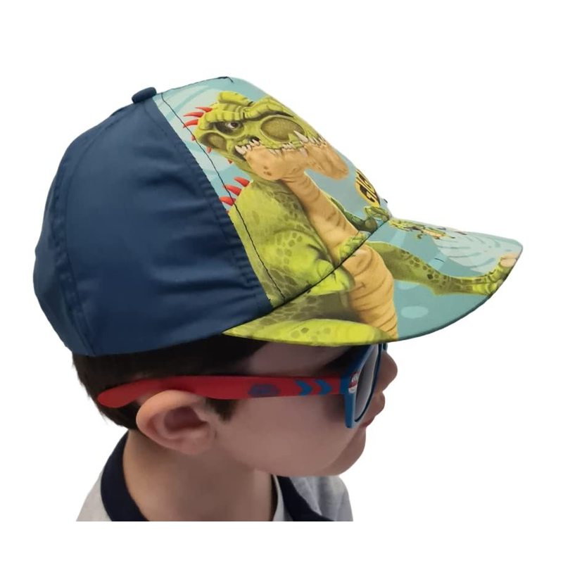 Cappello con Visiera da Ragazzo/Bambino - Berretto da Baseball Regolabile (Dinosauri T-Rex)