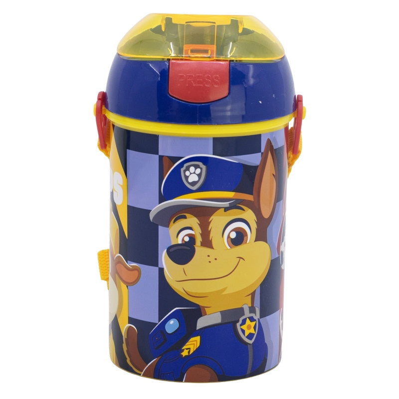 Borraccia Pop UP 450 ml con Tracolla e Tappo per Bambini Scuola PAW PATROL