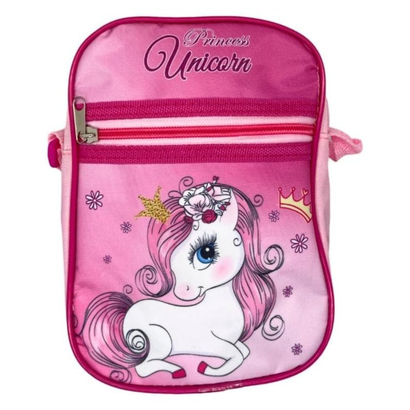 Borsello Bambino Marsupio Tracolla Ragazzo Spalla Regolabile Viaggio Sportivo Tempo Libero Gadget (Unicorno)