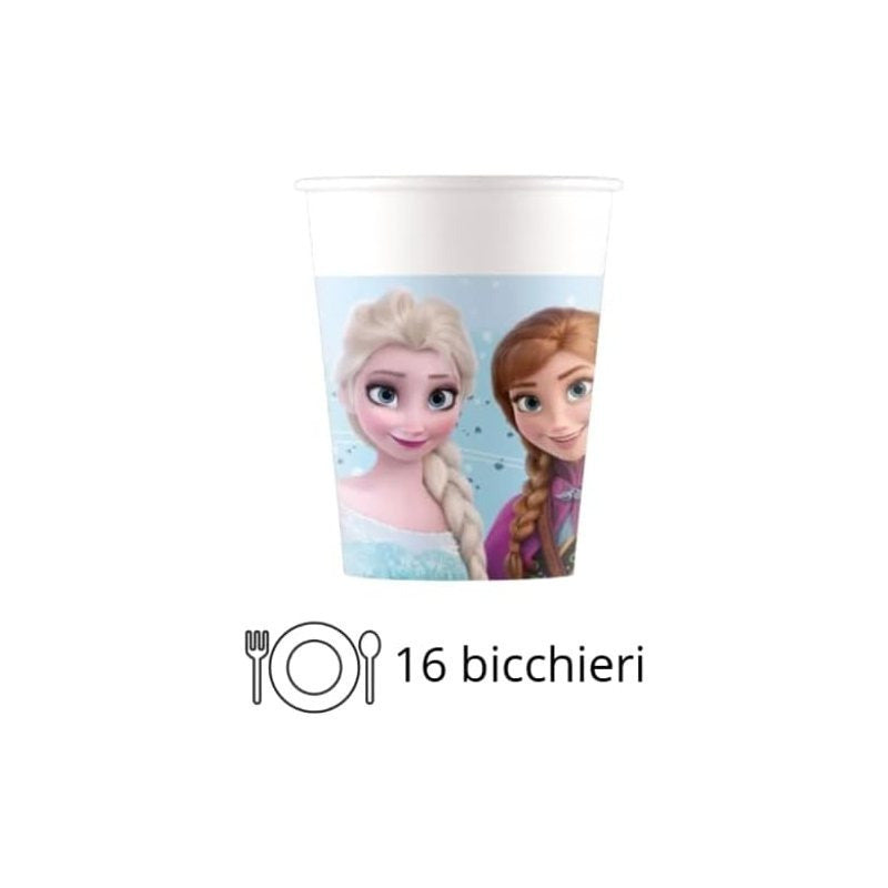 Kit Festa 8 Persone Set Tavola Addobbi Party Compleanno con 8 Piatti, 8 Bicchieri e tovaglioli