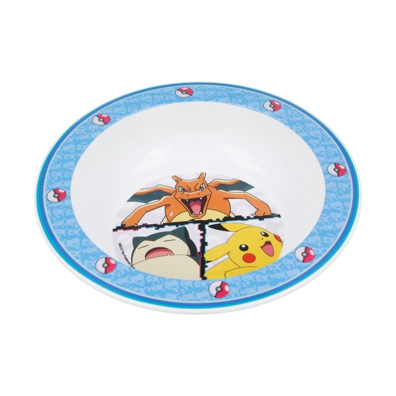 POKEMON - Set di stoviglie riutilizzabile per bambini bicolore – Set composto da 3 pezzi: Piatto, ciotola e bicchiere per bambini e bebé