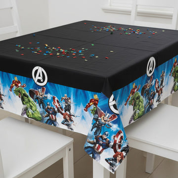 Tovaglia decorazione per compleanno dei bambini e feste a tema, Rettangolare, 120 cm x 180 cm, lavabile HULK