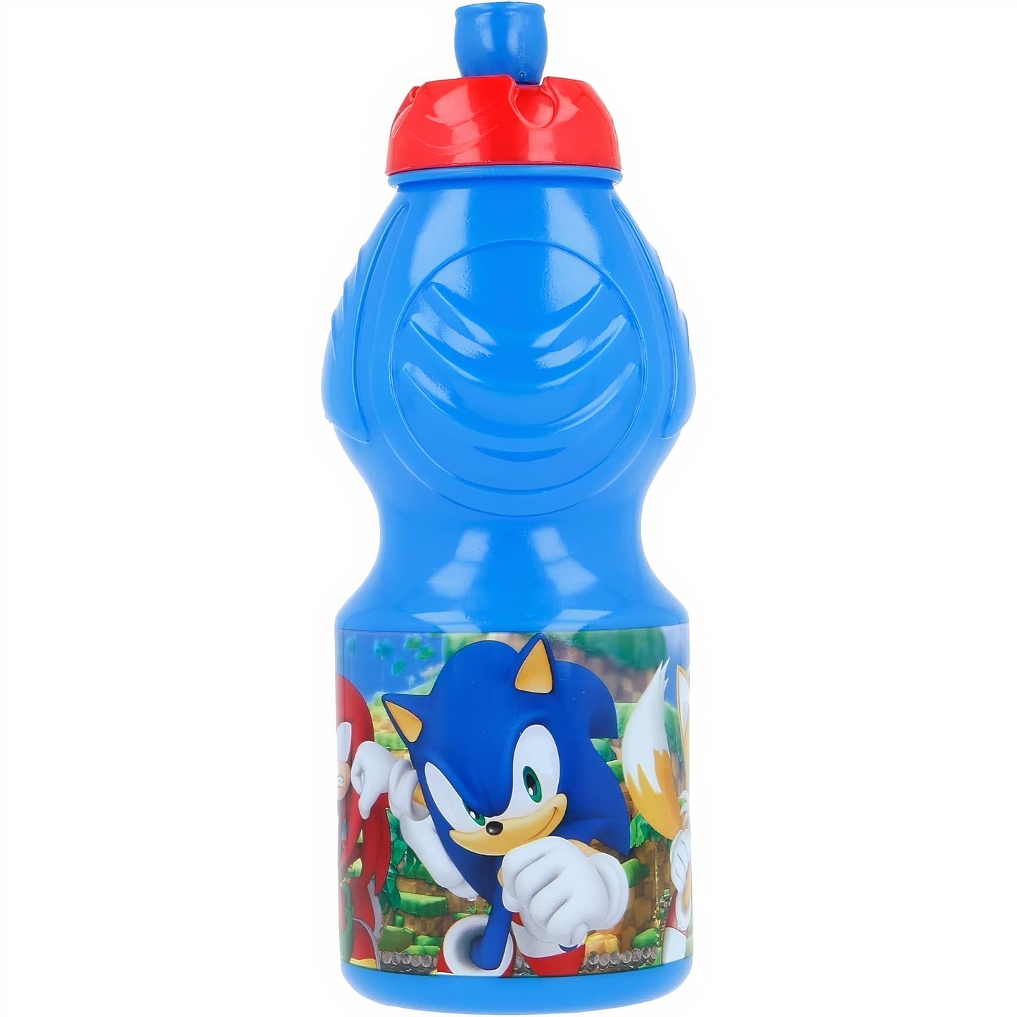 SONIC - Borraccia Sport Ufficiale in plastica Bottiglia per Bambini 400ML con beccuccio retraibile