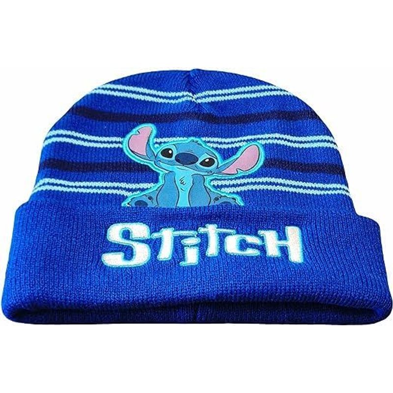 Cappello Invernale Morbido e Caldo Bambini STITCH Azzurro