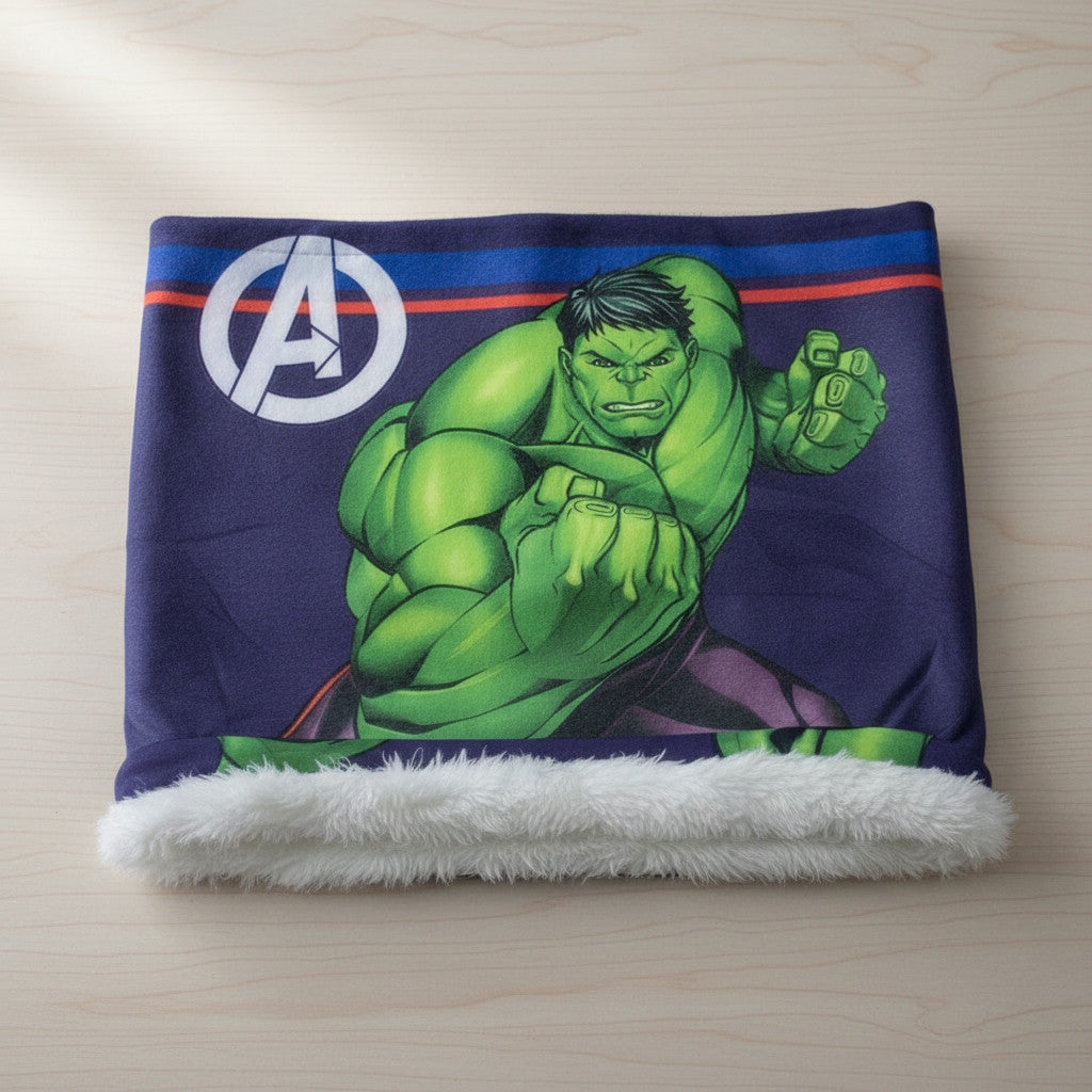 Scaldacollo Sciarpa Tubolare Bambini Caldo Bimbo Scollo Termico Invernale Ragazzi Morbido ( Avengers HULK)