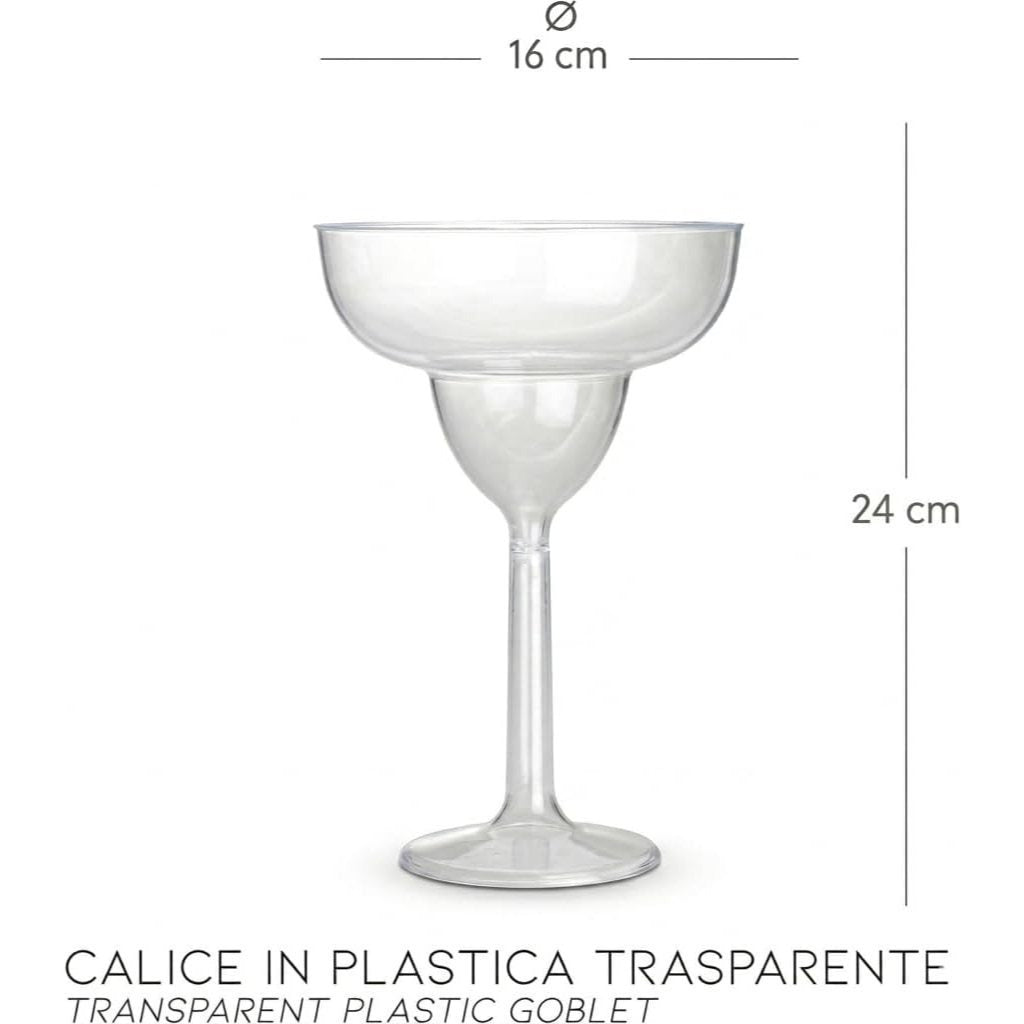 Portaconfetti Coppa trasparente con gambo corto per confetti in plastica per eventi