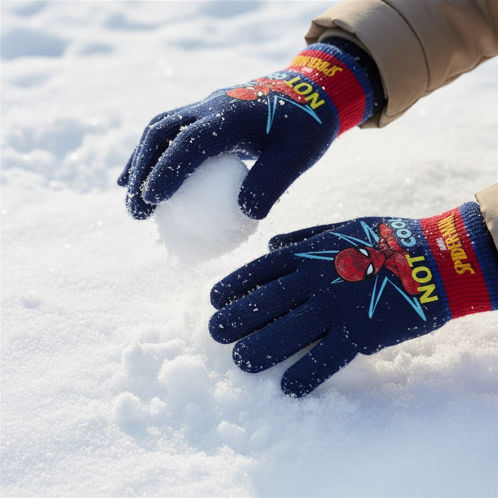 Guanti Invernali Bambini Spiderman Taglia Unica 2-5 Anni 3