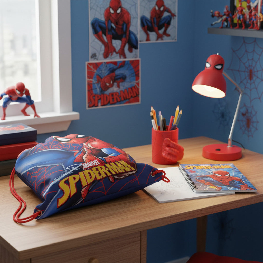 Sacca Sportiva per Bambino, Borsa Zaino per Asilo, Palestra, Piscina, Viaggio, Portascarpe SPIDER