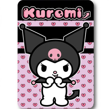 Coperta Ufficiale Plaid Morbida e Calda 100x140cm per Bambini Pile con stampa Idea Regalo KUROMI