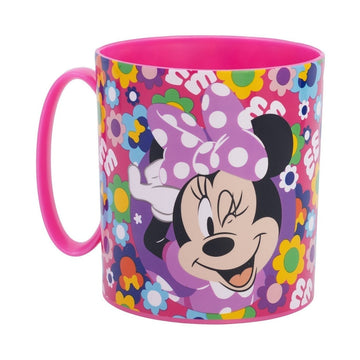 Tazza Bicchiere in plastica 350ml per Microonde con manico Bambini colazione Bambina Topolina