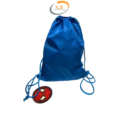 SPIDERMAN - Sacca Sportiva con manici e tasca per Bambino, Borsa Coulisse Zaino per Asilo, Palestra, Piscina, Viaggio, Portascarpe | per SPIDERMAN