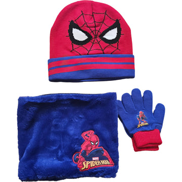 Marvel Set Cappello Scaldacollo Guanti Spiderman Bambini Taglia Unica