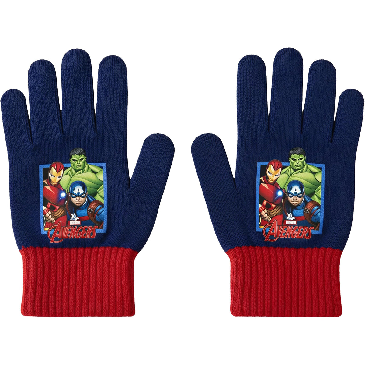 Guanti Avengers Bambini Invernali Taglia Unica Rossi