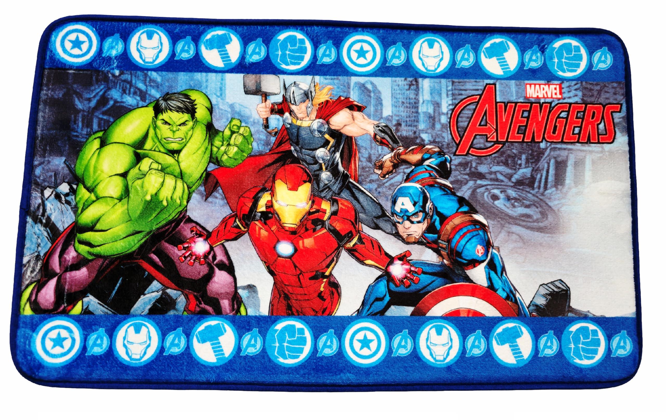 Tappeto decorativo  la cameretta dei bambini, antiscivolo, morbido e soffice - Spessore 2cm (Avengers Hulk)