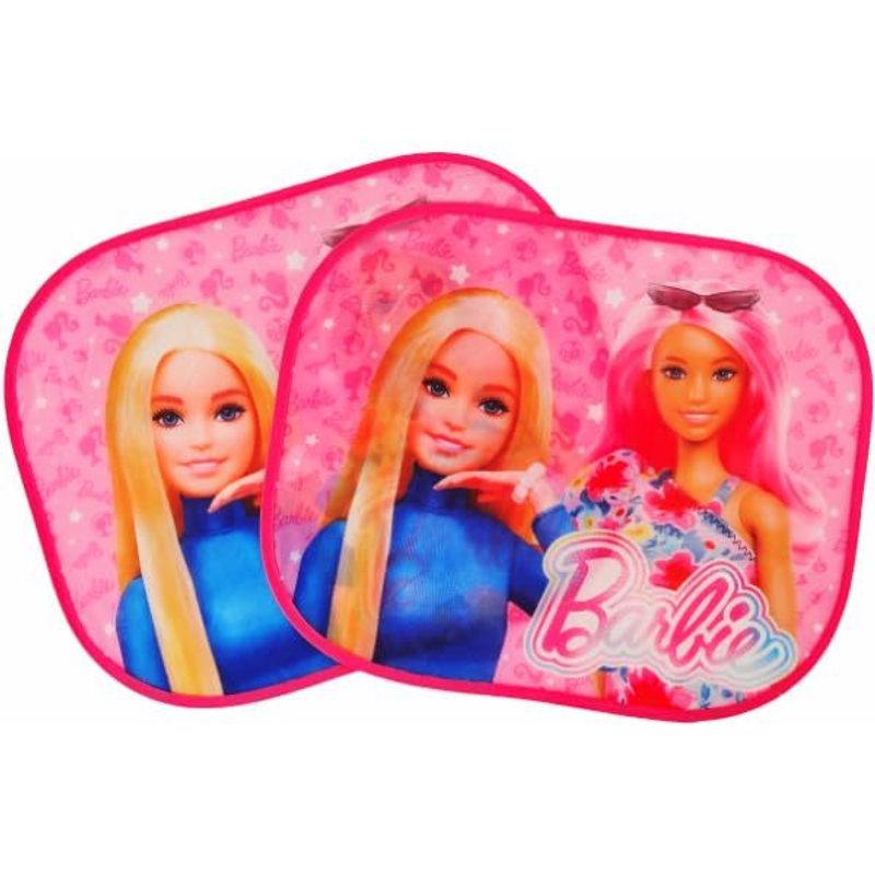 Coppia di Tendine Laterali Parasole Auto Bambini con Ventose (BARBIE)