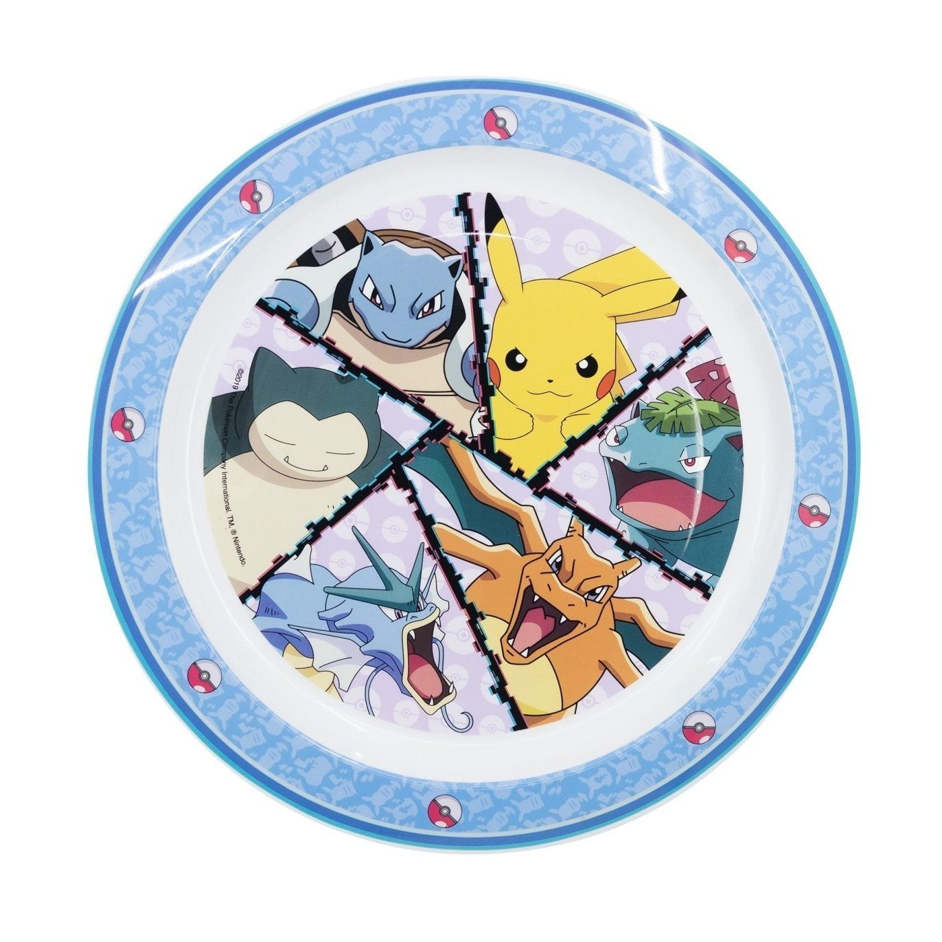 POKEMON - Set di stoviglie riutilizzabile per bambini bicolore – Set composto da 3 pezzi: Piatto, ciotola e bicchiere per bambini e bebé