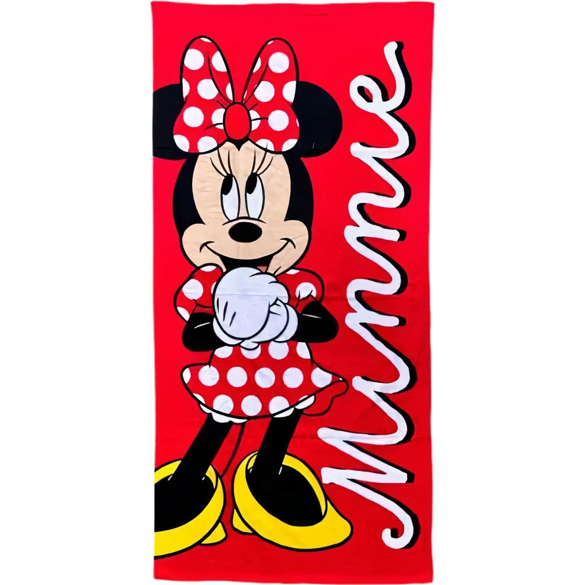 Telo Mare Asciugamano da spiaggia e piscina in microfibra CM. 140X70 asciugatura rapida, ultra morbido ( Minnie Mouse Re