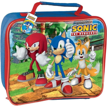 Borsa Termica Rettangolare Impermeabile Porta Pranzo per Bambini Sonic The Hedgehog con Manico - Gadget Scuola