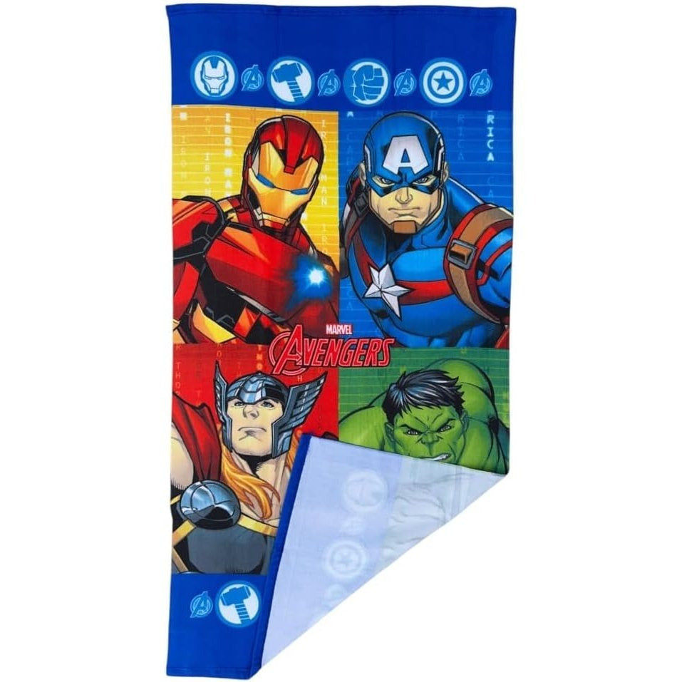 Telo Mare Asciugamano da spiaggia e piscina in microfibra CM. 140X70 asciugatura rapida, ultra morbido AVENGERS