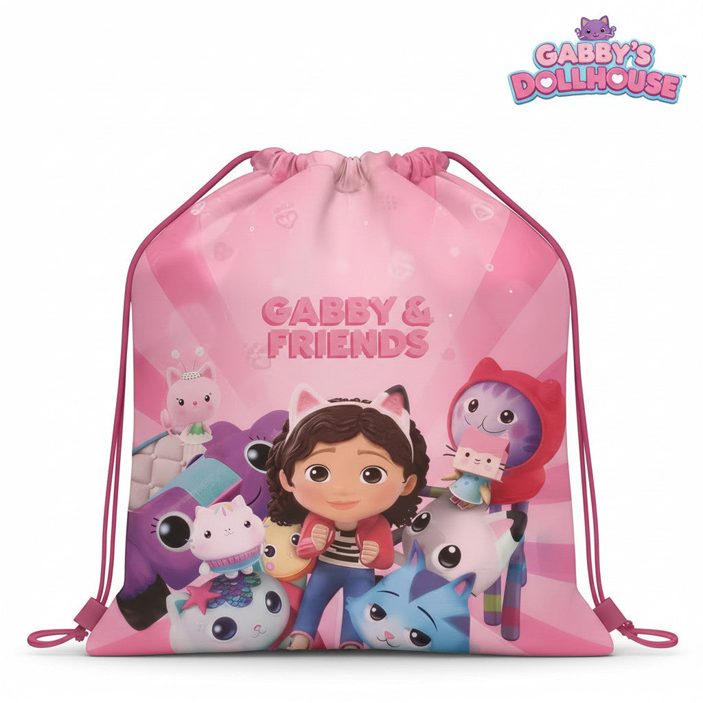 Sacca Sportiva con manici e tasca per Bambino, Borsa Coulisse Zaino per Asilo, Palestra, Piscina, Viaggio, Portascarpe G