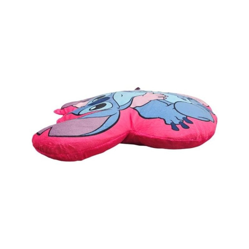 STITCH - Cuscino 3D ufficiale a forma di personaggio Sagomato, 31 cm x 33 cm, peluche lavabile, decorazione e relax