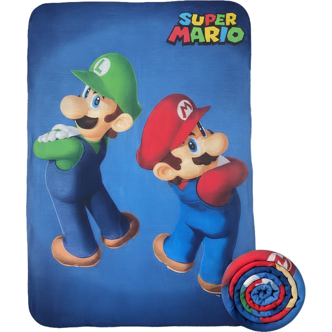 Coperta Ufficiale Plaid Morbida e Calda 100x140cm per Bambini Pile con stampa Idea Regalo SUPERMARIO