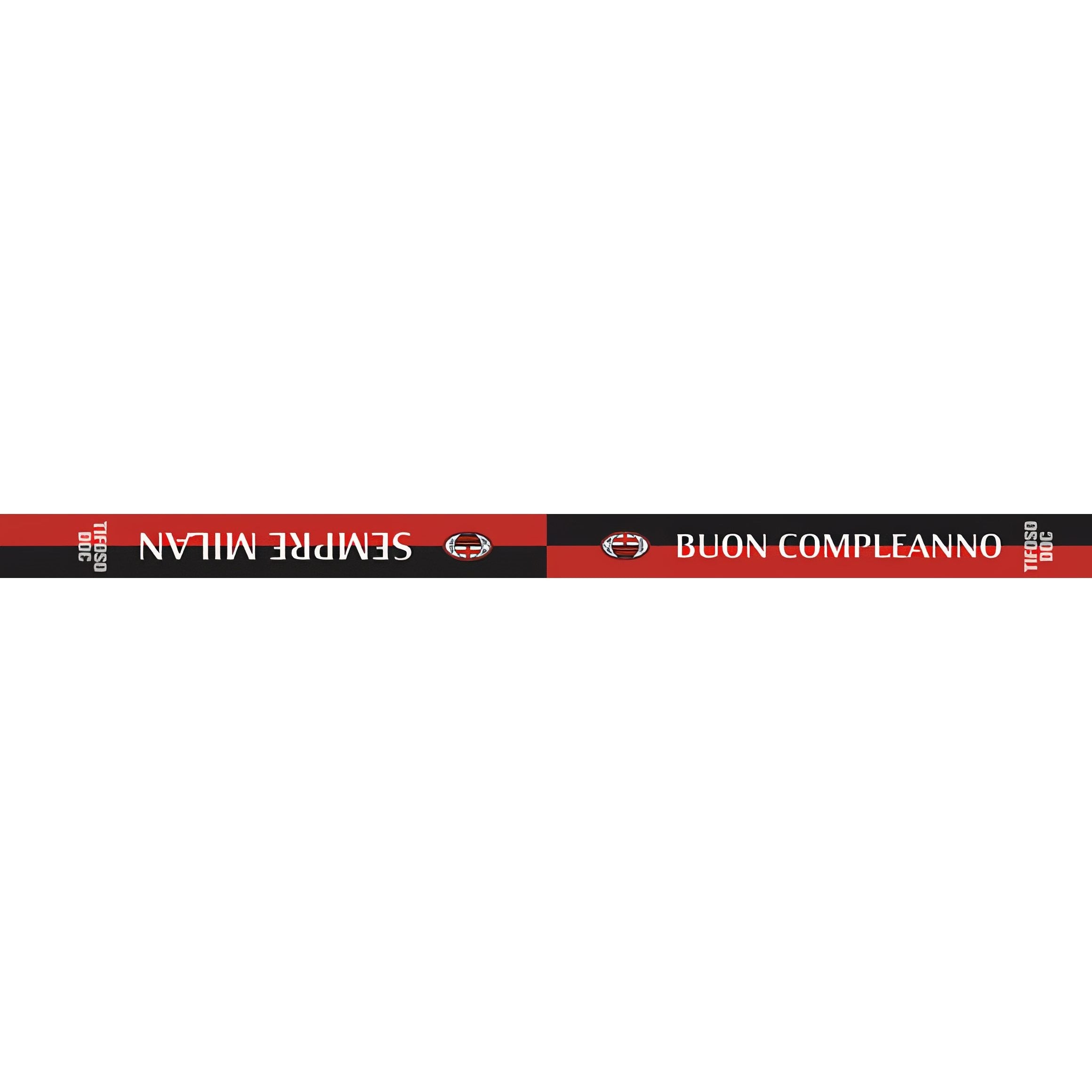 Fascia Ufficiale Festa Buon Compleanno per Tifoso Calcio 7,5 x 152 cm poliestere
