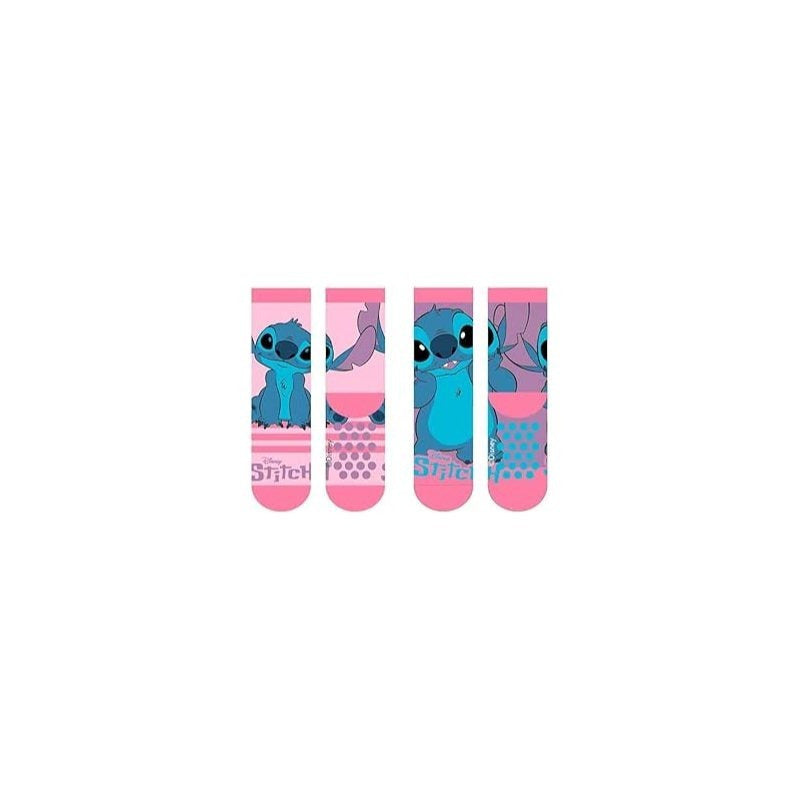Stitch - 2 paia Calzini antiscivolo ufficiali Calze bambini Stitch anti scivolo