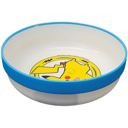 Set di stoviglie riutilizzabile per bambini bicolore – Set composto da 3 pezzi: Piatto, ciotola e bicchiere per bambini e bebé con base antiscivolo – Senza BPA (per POKEMON)